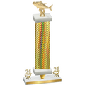 Premium Single Gold Carbon Fiber Year Fishing Trophy