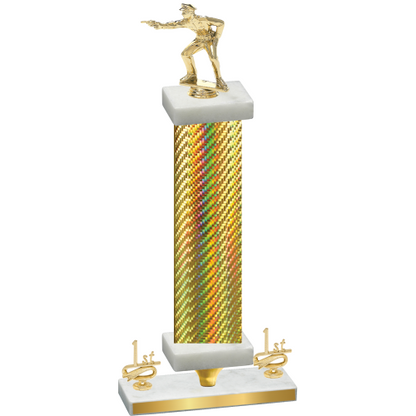 Premium Single Gold Carbon Fiber First Place Shooter Trophy