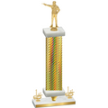 Premium Single Gold Carbon Fiber First Place Shooter Trophy