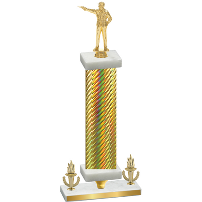 Premium Single Gold Carbon Fiber Victory Shooter Trophy