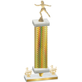 Premium Single Gold Carbon Fiber Third Place Skater Trophy