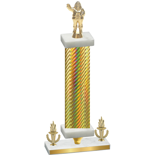 Premium Single Gold Carbon Fiber Victory Holiday Trophy