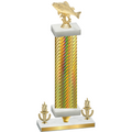 Premium Single Gold Carbon Fiber Victory Fishing Trophy