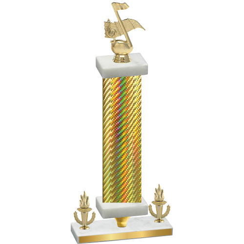 Premium Single Gold Carbon Fiber Victory Music Trophy