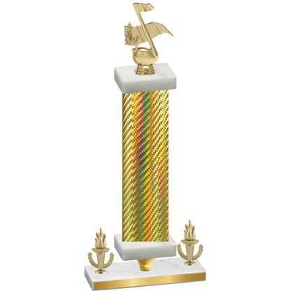 Premium Single Gold Carbon Fiber Victory Music Trophy