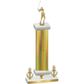 Premium Single Gold Carbon Fiber Victory Golf Trophy