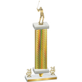 Premium Single Gold Carbon Fiber Year Golf Trophy