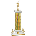 Premium Single Gold Carbon Fiber Victory Golf Trophy