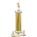 Premium Single Gold Carbon Fiber Year Golf Trophy
