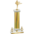 Premium Single Gold Carbon Fiber Victory Karate Trophy