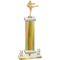 Premium Single Gold Carbon Fiber Year Karate Trophy