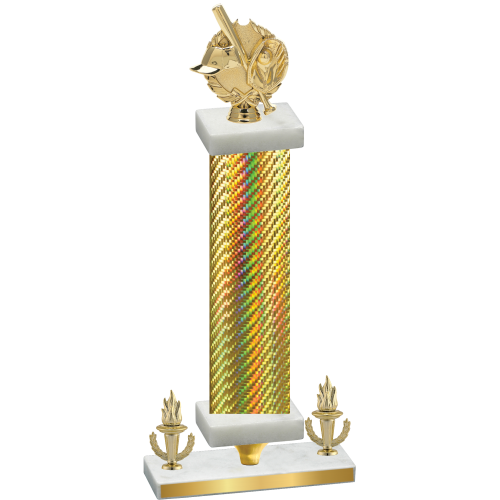 Premium Single Gold Carbon Fiber Victory Baseball Trophy