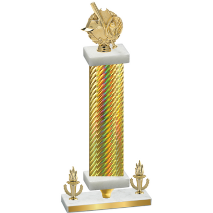 Premium Single Gold Carbon Fiber Victory Baseball Trophy