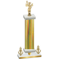 Premium Single Gold Carbon Fiber Victory Academics Trophy