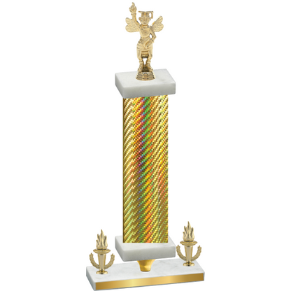 Premium Single Gold Carbon Fiber Victory Academics Trophy