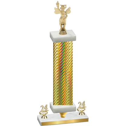 Premium Single Gold Carbon Fiber Year Academics Trophy