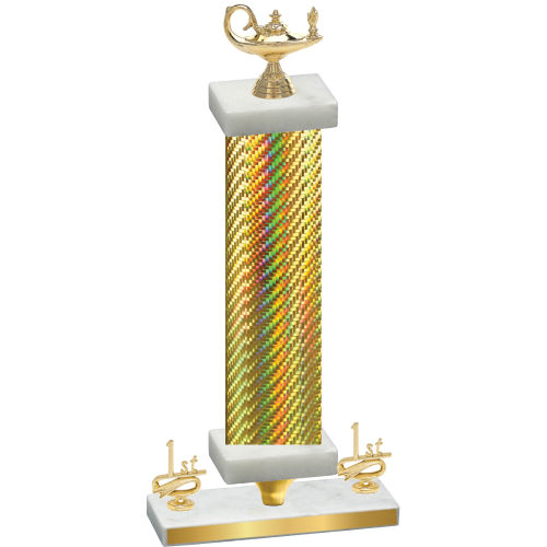 Premium Single Gold Carbon Fiber First Place Academics Trophy
