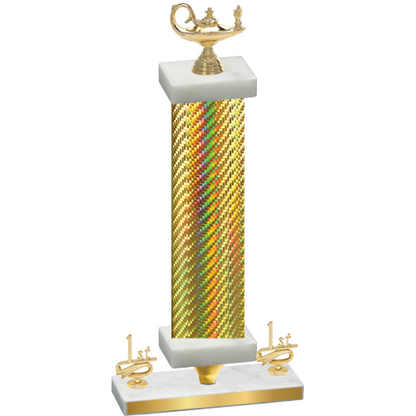 Premium Single Gold Carbon Fiber First Place Academics Trophy