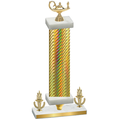 Premium Single Gold Carbon Fiber Victory Academics Trophy
