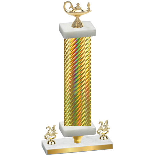Premium Single Gold Carbon Fiber Year Academics Trophy