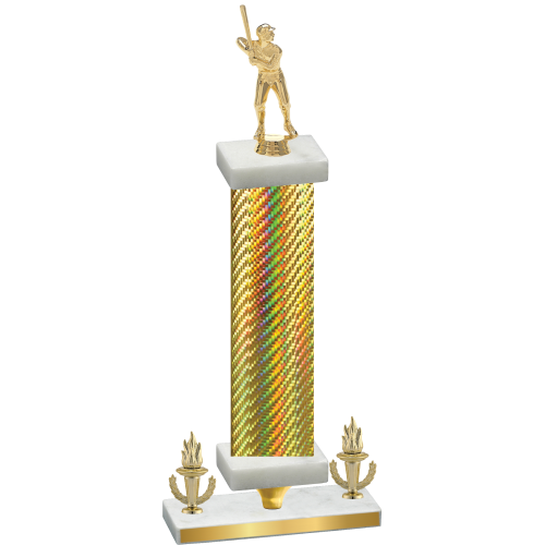 Premium Single Gold Carbon Fiber Victory Baseball Trophy