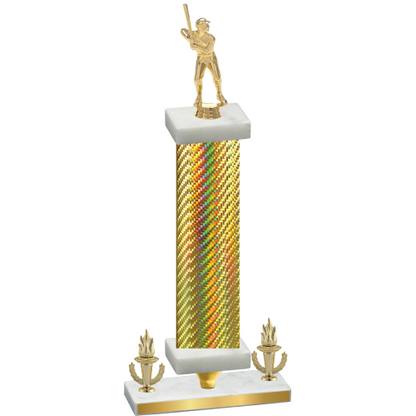 Premium Single Gold Carbon Fiber Victory Baseball Trophy