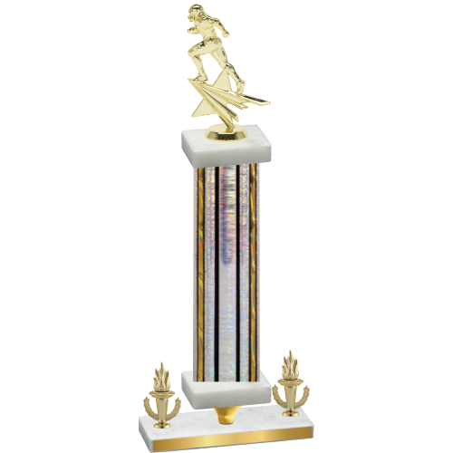 Premium Single Silver Glacier Victory Football Trophy