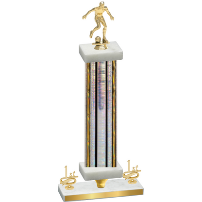 Premium Single Silver Glacier First Place Soccer Trophy