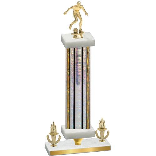 Premium Single Silver Glacier Victory Soccer Trophy