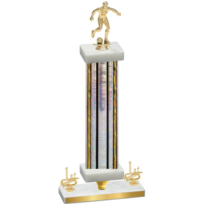 Premium Single Silver Glacier First Place Soccer Trophy