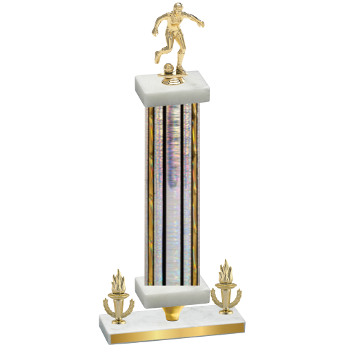 Premium Single Silver Glacier Victory Soccer Trophy