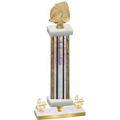 Premium Single Silver Glacier Fourth Place Soccer Trophy