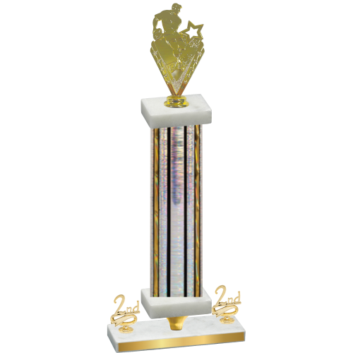 Premium Single Silver Glacier Second Place Rugby Trophy