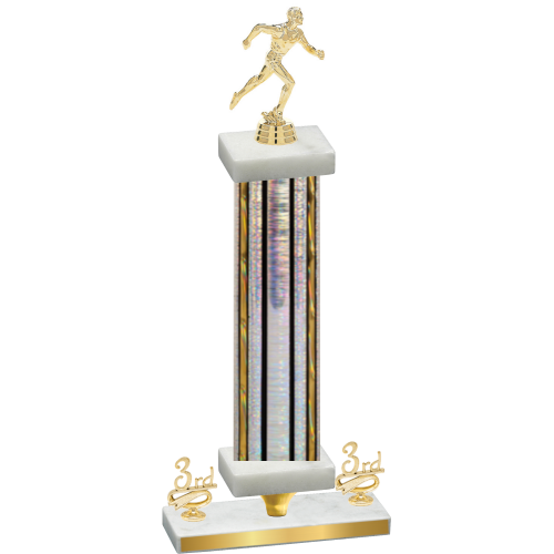 Premium Single Silver Glacier Third Place Running Trophy