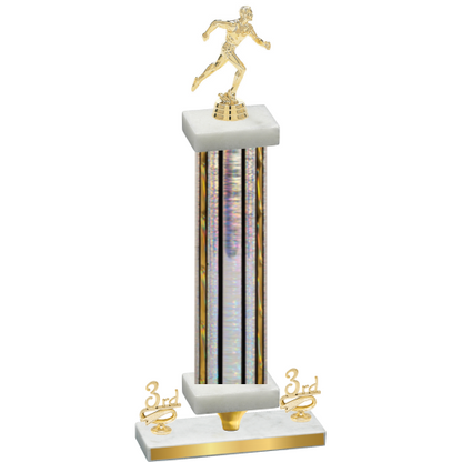 Premium Single Silver Glacier Third Place Running Trophy