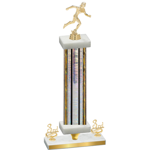 Premium Single Silver Glacier Third Place Running Trophy