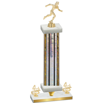 Premium Single Silver Glacier Fourth Place Running Trophy