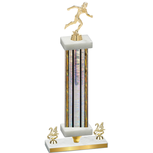 Premium Single Silver Glacier Year Running Trophy