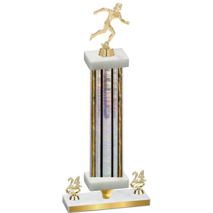 Premium Single Silver Glacier Year Running Trophy