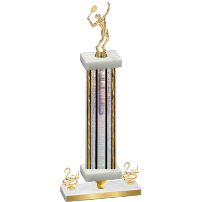 Premium Single Silver Glacier Second Place Tennis Trophy