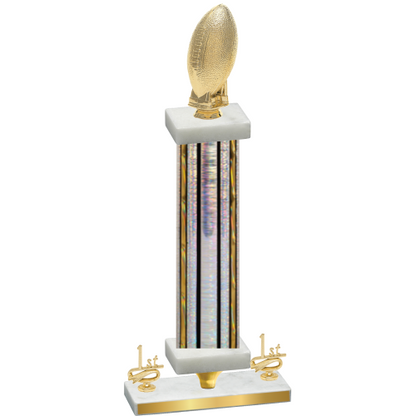 Premium Single Silver Glacier First Place Football Trophy