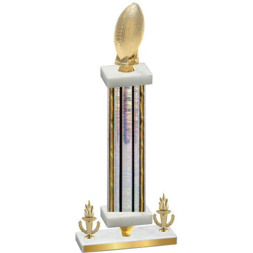 Premium Single Silver Glacier Victory Football Trophy