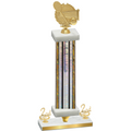 Premium Single Silver Glacier Second Place Tennis Trophy