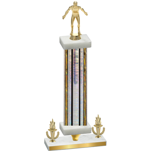 Premium Single Silver Glacier Victory Wrestling Trophy