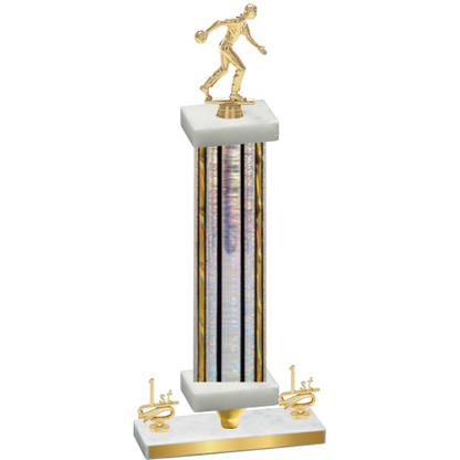 Premium Single Silver Glacier First Place Bowling Trophy