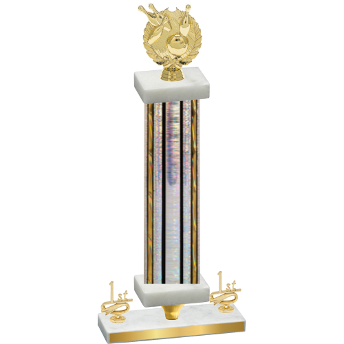 Premium Single Silver Glacier First Place Bowling Trophy