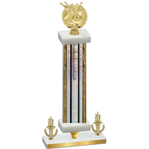 Premium Single Silver Glacier Victory Bowling Trophy