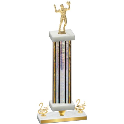 Premium Single Silver Glacier Second Place Volleyball Trophy