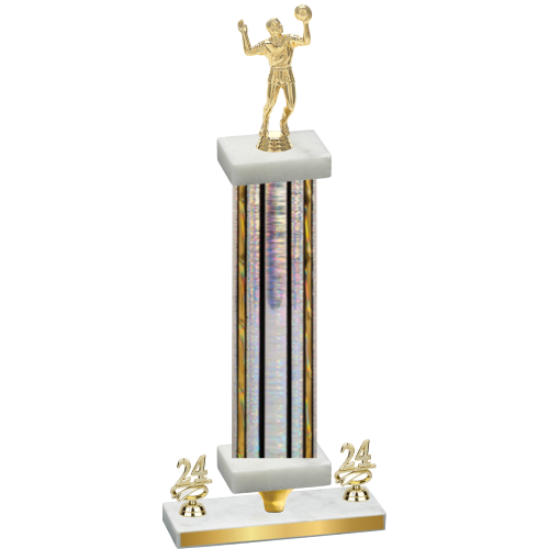 Premium Single Silver Glacier Year Volleyball Trophy