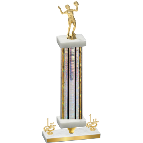 Premium Single Silver Glacier First Place Volleyball Trophy